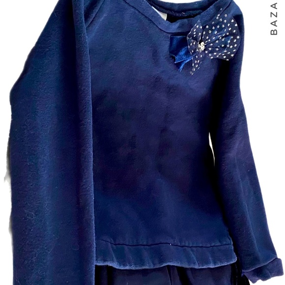 VGUC Carters Top,Pullover,Sweatshirt, Sz 3T, Bow detail, Velour, Embellishment​ - Picture 5 of 6